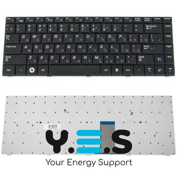 Клавіатура для ноутбука Samsung R418/R420/R425/R428/R429/R430/R439/R440/R465/R468/R470/R480/R492/RV408/RV410, розкладка RU, чорна