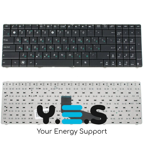 Клавіатура для ноутбука ASUS A53U/A53Ta/K53Be/K53U/K53Z/K53Ta/K73Be/K73Ta/X53Be/X53Ta/X53U/X73Ta, RU-розкладка, чорна