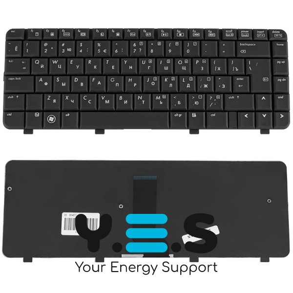 Клавіатура для ноутбука HP Pavilion dv4 / dv4-1000 / dv4-2000, RU-розкладка, чорна
