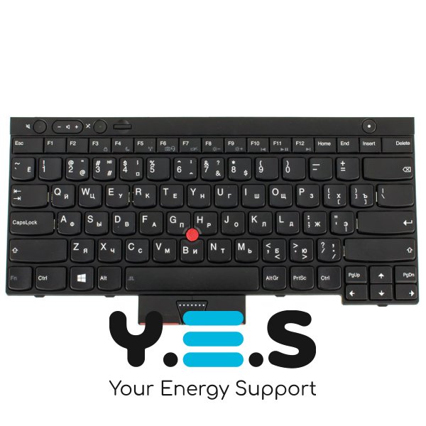 Клавіатура для ноутбука Lenovo ThinkPad T430, T430i, T430S, T530, T530I, X230, X230i, X230S — RU-розкладка, чорна