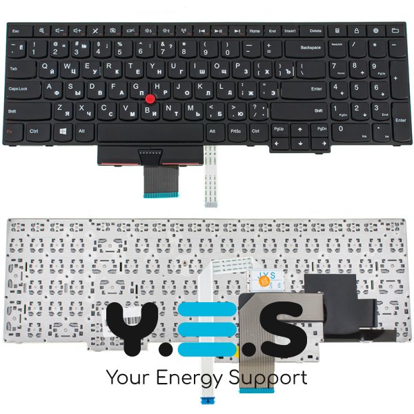 Клавіатура для ноутбука Lenovo ThinkPad Edge E530, E535, E545 — чорна, з джойстиком, RU-розкладка
