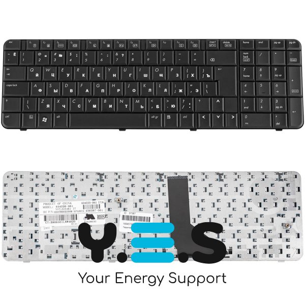 Клавіатура для ноутбука HP Compaq 6820, 6820s — кирилична розкладка, чорна