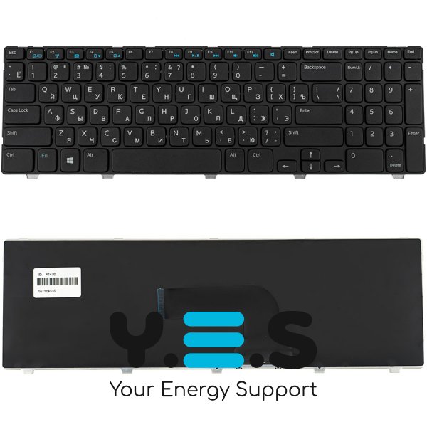 Клавіатура для ноутбука Dell Inspiron 15V/15VR/1316/3521/5521 та Vostro 2521 — розкладка RU, чорна