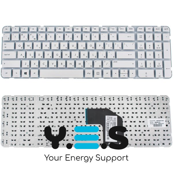 Клавіатура для ноутбука HP G6-2000 series — розкладка RU, біла, без рамки