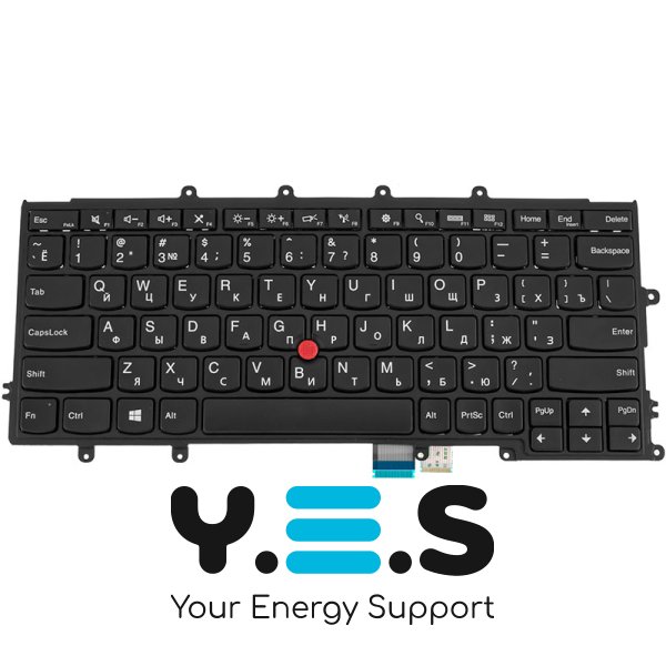 Клавіатура для ноутбука Lenovo ThinkPad X240, X240S, X240i, X250 — чорна, RU-розкладка