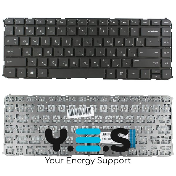 Клавіатура для ноутбука HP Envy 4-1000 / 4t-1000 / 6-1000 / 6t-1000, RUS-розкладка, чорна, без рамки