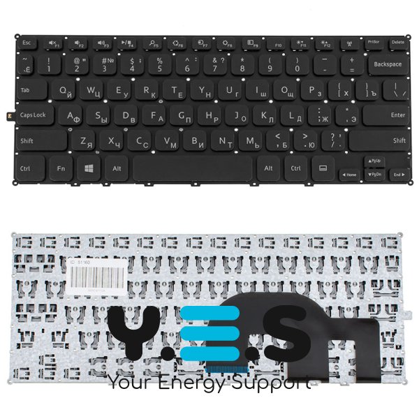 Клавіатура для ноутбука Dell Inspiron 3137 — розкладка RU, чорна, без рамки (без фрейма)