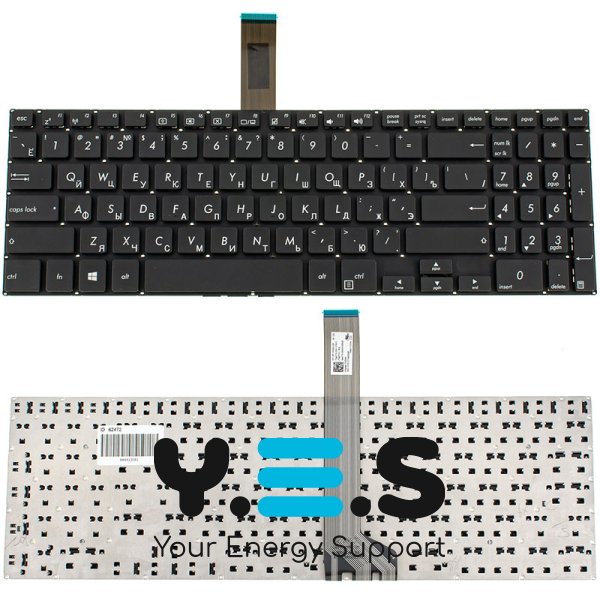 Клавіатура для ноутбука ASUS P4540 series, розкладка RU, чорна, без рамки
