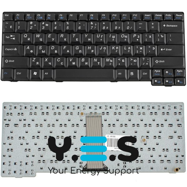 Клавіатура для ноутбука Lenovo IdeaPad E49, RU-розкладка, чорна