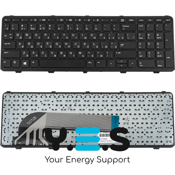 Клавіатура для ноутбука HP ProBook 450 / 455 / 470, розкладка RU, чорна, 15.6″