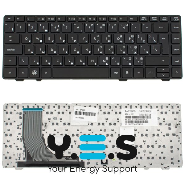 Клавіатура для ноутбука HP 6360t / ProBook 6360b, розкладка RU, чорна, без трекпоінта