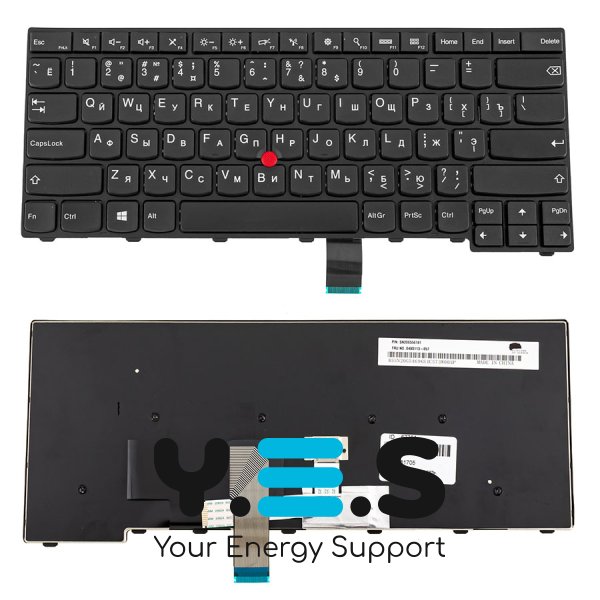 Клавіатура для ноутбука Lenovo ThinkPad Edge T431S / T440 / T440P / T440S, RU-розкладка, чорна