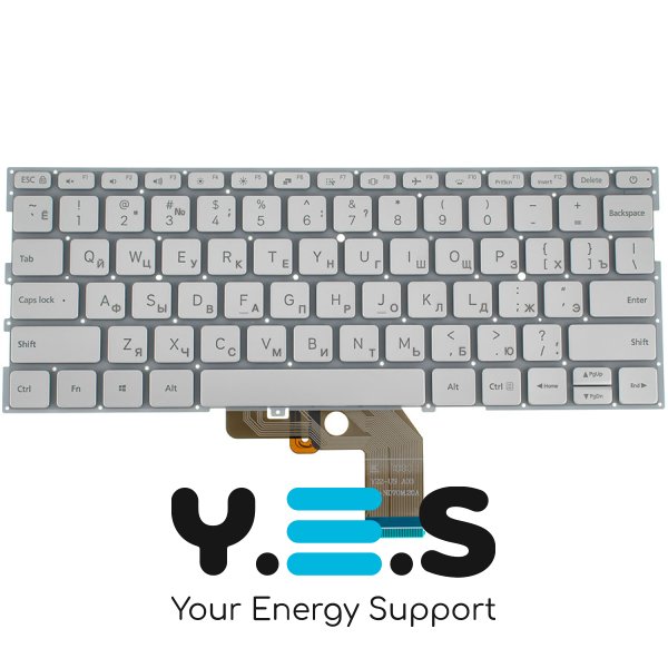 Клавіатура для ноутбука Xiaomi 13.3″ (Xiaomi) — срібляста, з підсвіткою клавіш, розкладка RU, Original