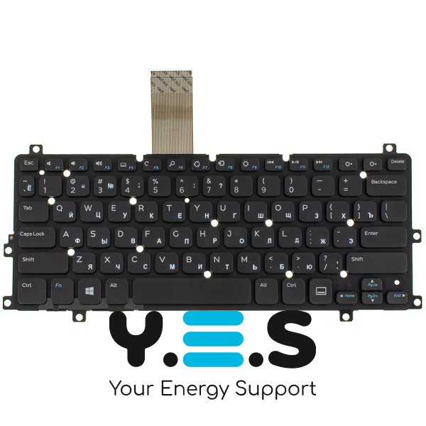 Клавіатура для ноутбука Dell Inspiron 3157, 3158 — RU розкладка, чорна, без рамки