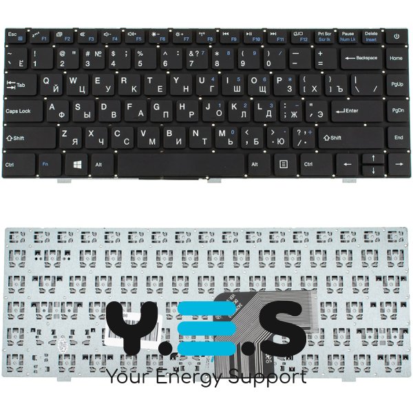 Клавіатура для ноутбука Prestigio Smartbook PSB133S01, чорна, розкладка RU, без рамки