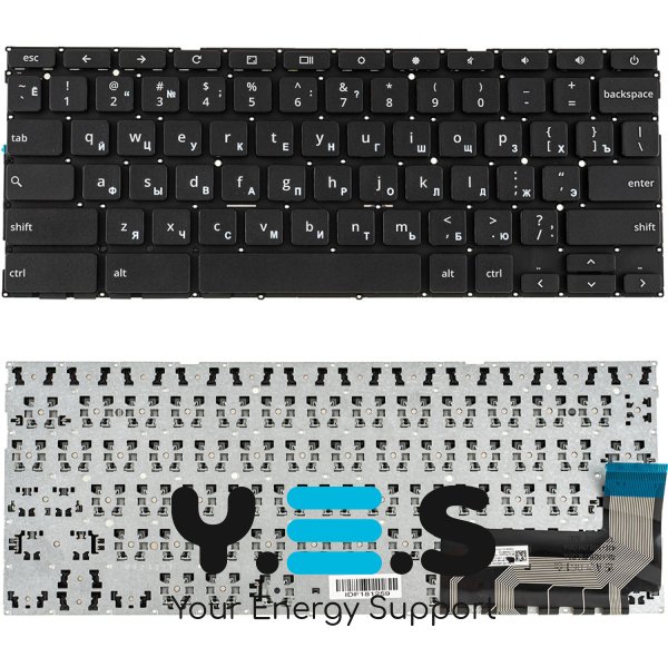 Клавіатура для ноутбука ASUS C403 series, розкладка RU, чорна, без рамки (без фрейма)