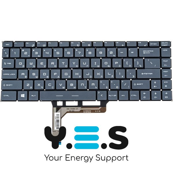 Клавіатура для ноутбука MSI GS65, RU-розкладка, темно-сіра, без рамки, з підсвіткою клавіш Original