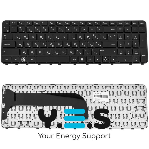 Клавіатура для ноутбука HP Envy m6-1000 та m6t-1000 — чорна, з розкладкою RU