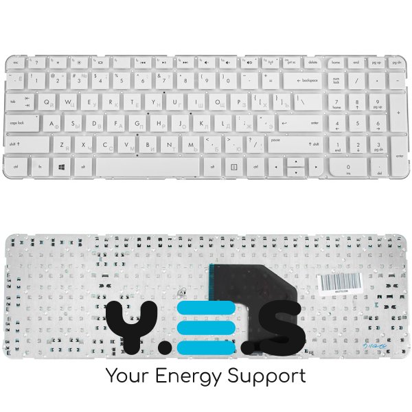 Клавіатура для ноутбука HP G6-2000 Series, RUS-розкладка, біла, без рамки, OEM