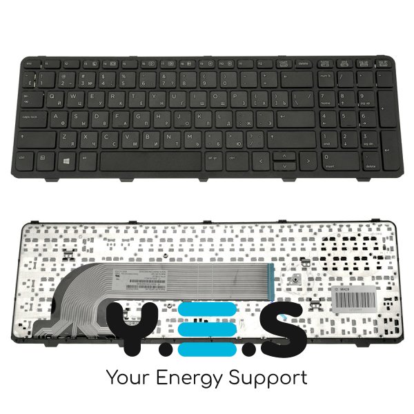 Клавіатура для ноутбука HP ProBook 450 / 455 / 470, RU-розкладка, чорна, 15.6" (Original)