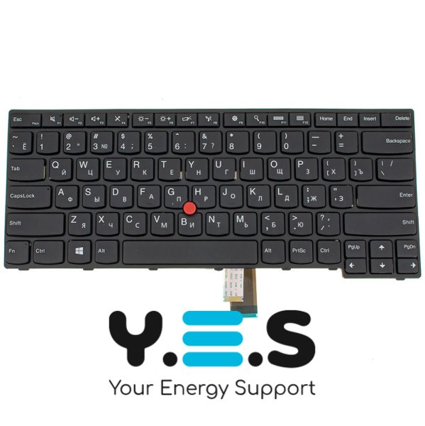 Клавіатура для ноутбука Lenovo ThinkPad E450, E450c, E455 series, RU-розкладка, чорна (Original)