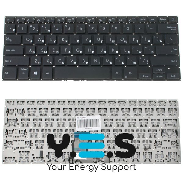 Клавіатура для ноутбука ASUS P2451 series, розкладка RU, чорна, без рамки