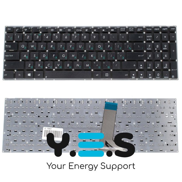 Клавіатура для ноутбука ASUS X551CA / X553SA / X553MA — RU-розкладка, чорна, без рамки (без фрейма)