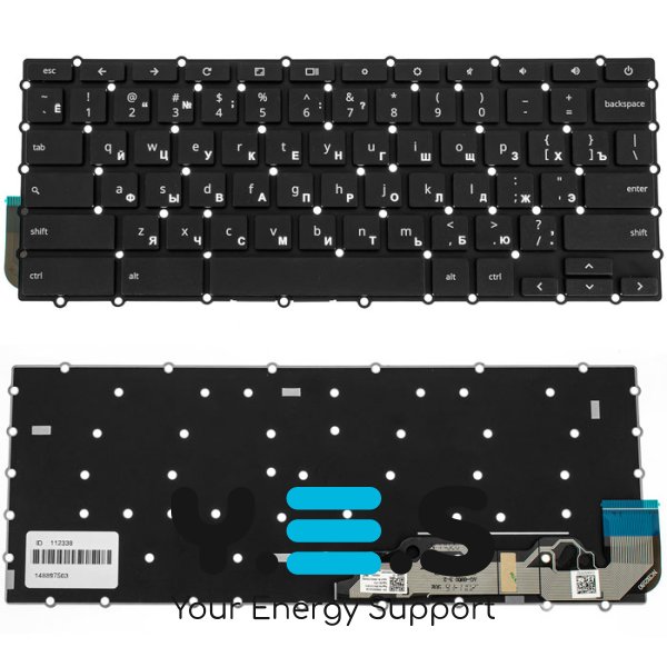 Клавіатура для ноутбука ASUS CX1400, CX1500 — ru-розкладка, чорна, без рамки