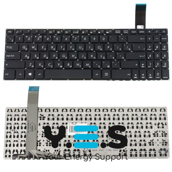 Клавіатура для ноутбука ASUS X570 series, розкладка RU, чорна, без рамки, Original
