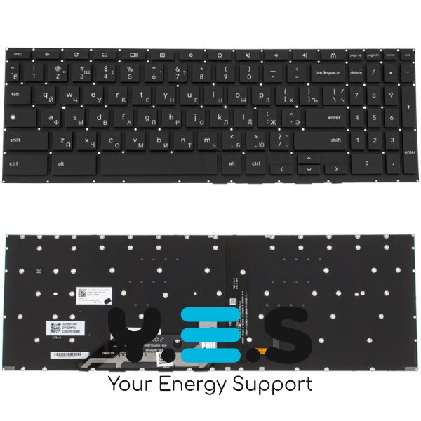 Клавіатура для ноутбука ASUS серії CX5500, розкладка RU, чорна, без рамки
