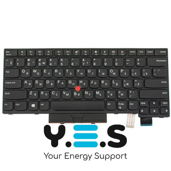 Клавіатура для ноутбука Lenovo ThinkPad T480, розкладка RU, чорна (Original)