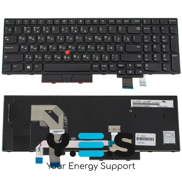 Клавіатура для ноутбука Lenovo ThinkPad T570, T580 — чорна, RU-розкладка, Original