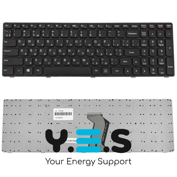 Чорна українська клавіатура для ноутбуків Lenovo G500, G505, G510, G700, G710 (UKR)
