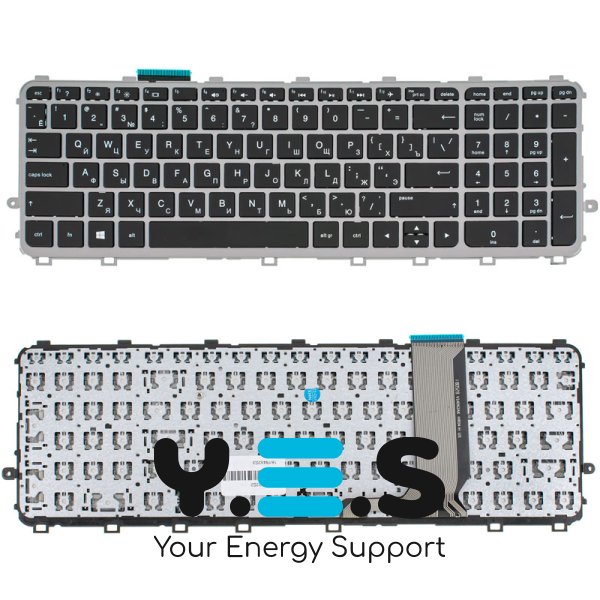 Клавіатура для ноутбука HP Envy 15-J, 15T-J, 15Z-J, 17-J, 17T-J (серія) — срібляста, RU-розкладка