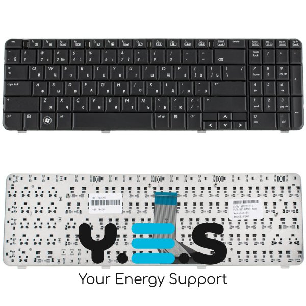Клавіатура для ноутбука HP Presario CQ61, G61 — RUS розкладка, чорна (OEM)