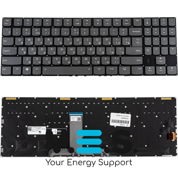 Клавіатура для ноутбука Lenovo Legion Y740-17IRH — чорна, без рамки, розкладка RU, RGB-підсвітка клавіш (4 зони)