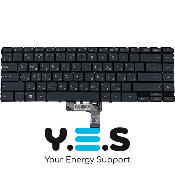 Клавіатура для ноутбуків ASUS UX425 series (UKR), чорна, без рамки, з підсвіткою клавіш