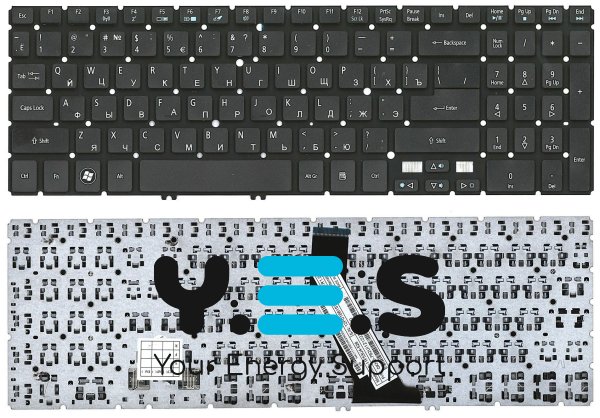 Клавіатура для ноутбуків Acer Aspire V5-531 / V5-531G / V5-551 / V5-551G / V5-552 / V5-552P / V5-571 / V5-571G / V5-571P / V5-571PG / V5-572 / V5-572G / V5-572PG / V5-573 / V5-573G / V5-573PG / V7-581 / V7-581PG / V7-582 / V7-582PG та Acer Timeline Ultra