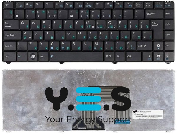Клавіатура для ноутбука ASUS N20 / N20A / N20H — чорна, розкладка RU