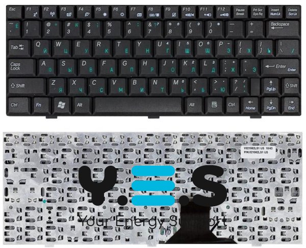 Клавіатура для ноутбука ASUS U1 / U1F / U1E — чорна, з RU-розкладкою