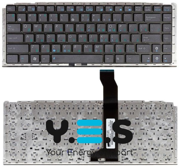 Клавіатура для ноутбука Asus UX30 — чорна, без рамки, розкладка RU