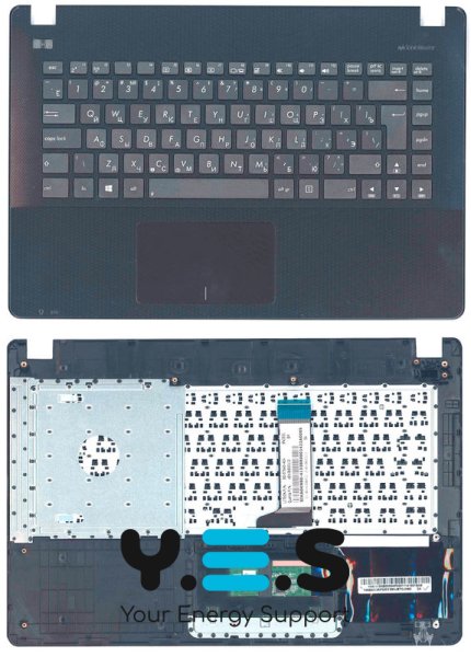 Клавіатура для ноутбука Asus X451 чорна з верхньою панеллю (TopCase), розкладка RU