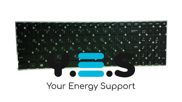 Клавіатура для ноутбука Asus X540, чорна, без рамки, розкладка RU