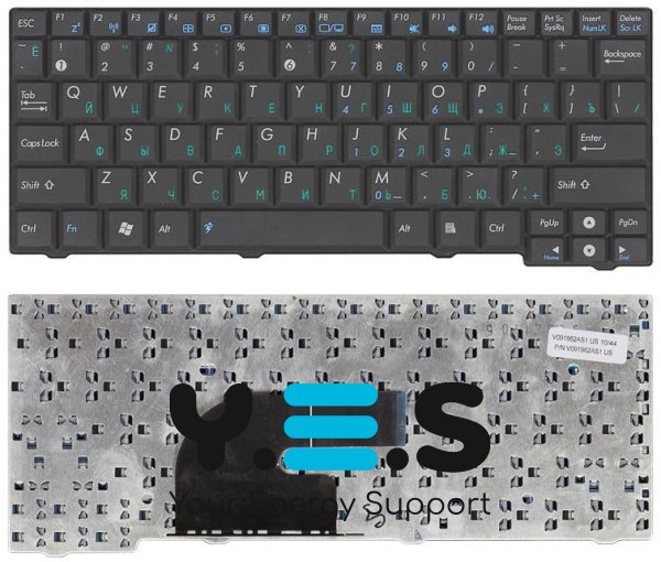 Клавіатура для ноутбука Asus EEE PC MK90H, чорна, RU-розкладка