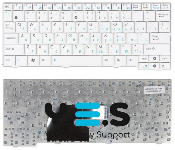 Біла клавіатура для ноутбука Asus Eee PC MK90H з розкладкою RU