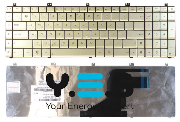 Клавіатура для ноутбуків ASUS N55/N55S/N55SF/N55SL, N75/N75S/N75SF/N75SL, X5QS/X5QSF, PRO7DS/PRO7DSF/PRO7DSL, X7DS/X7DSF/X7DSL — Silverly, розкладка RU
