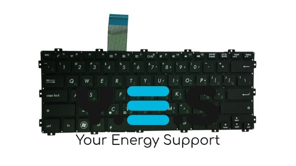 Клавіатура для ноутбука Asus VivoBook X301, чорна, без рамки, розкладка RU