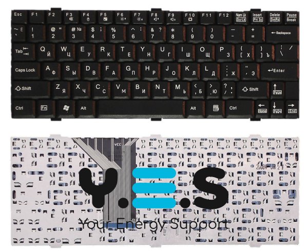 Клавіатура для ноутбука Fujitsu LifeBook P5020, P5020D, P5010, P5010D — чорна, розкладка RU