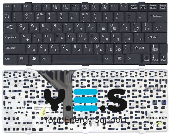 Клавіатура для ноутбука Fujitsu LifeBook P7010, чорна, розкладка RU