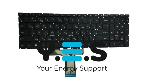 Клавіатура для ноутбука HP 255 G10, чорна, без рамки (No Frame), розкладка RU